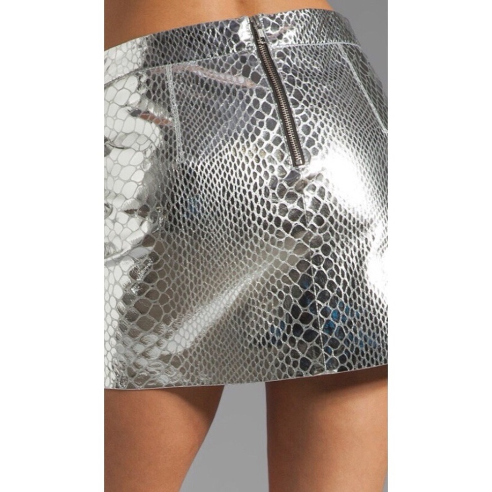 Milly Mirrored Python Mini Skirt - Picture 6 of 15